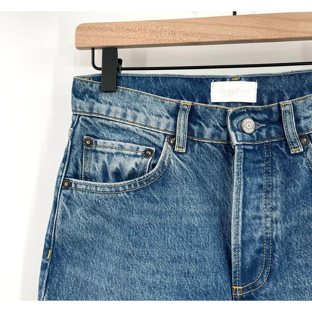 Boyish The Billy High-Waist‎ Skinny Jean Conversation Wash Size 25 Rigid Denim